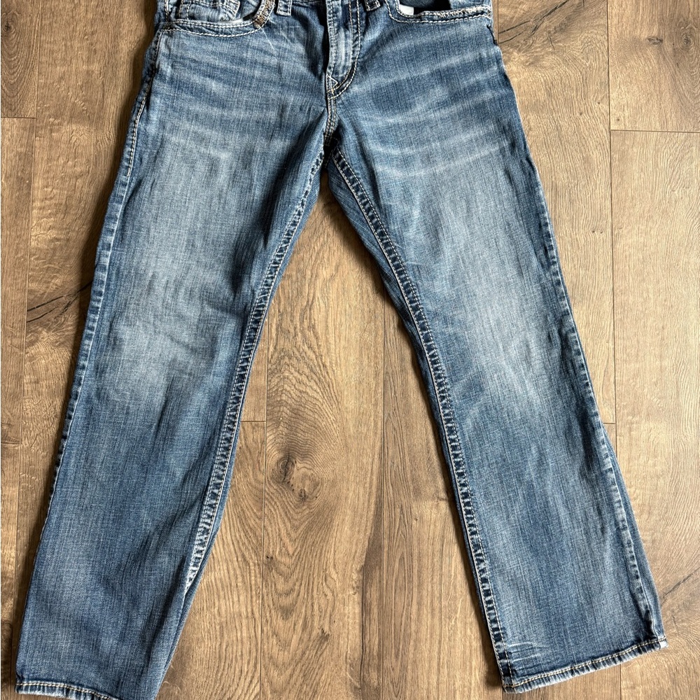 Silver Jeans Men’s Straight Light Blue Washed Denim